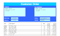Sample order document
